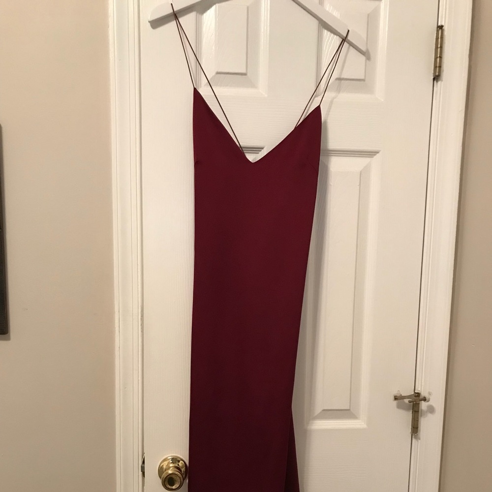 Abbeline Solid Midi Slip Dress